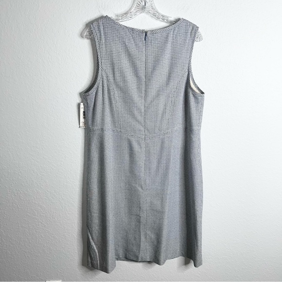 Pendleton Dress Women Size 14 Wool Blend Sheath Blue White Sleeveless Lined I - Picture 6 of 11